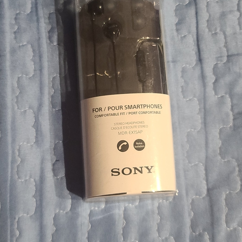 Sony comfortable stereo headphones with microphone